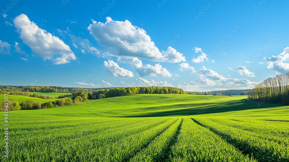 Art springtime rural landscape Art springtime rural landscape
