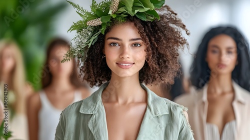 Smiling Model Showcasing Su...