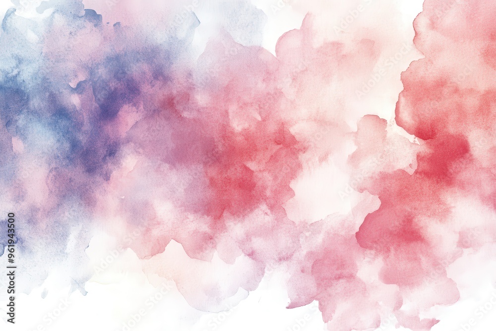 Fototapeta premium Abstract Watercolor Background with Blending Red and Blue Hues