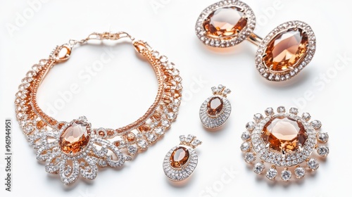 Diamond and Topaz Jewelry Set.