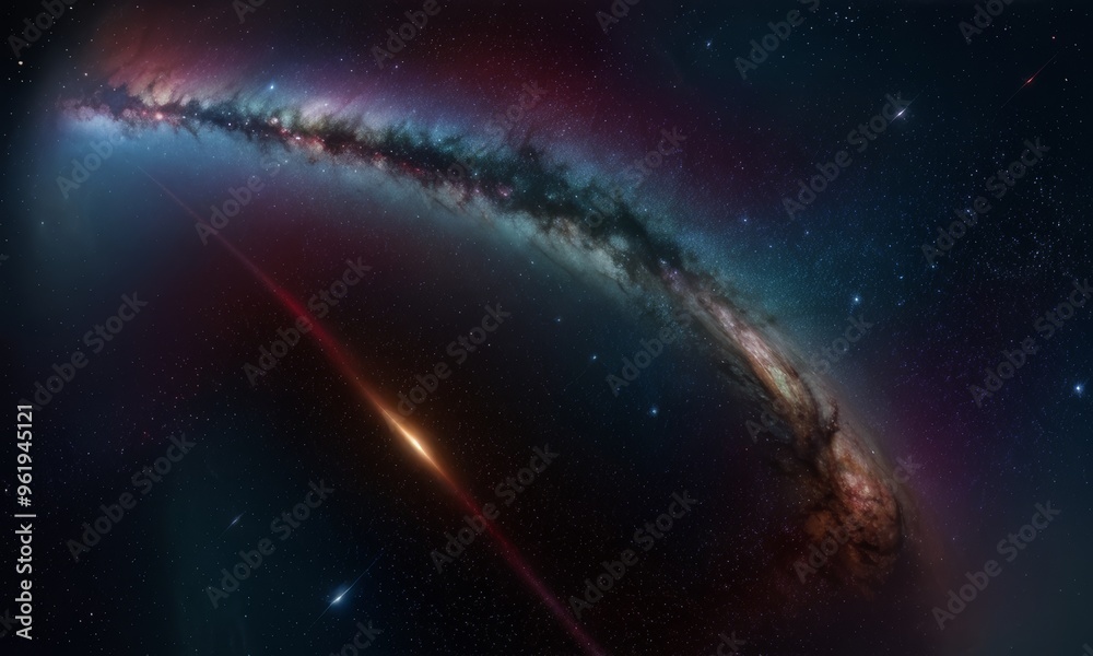 Cosmic View of Earth with Milky Way