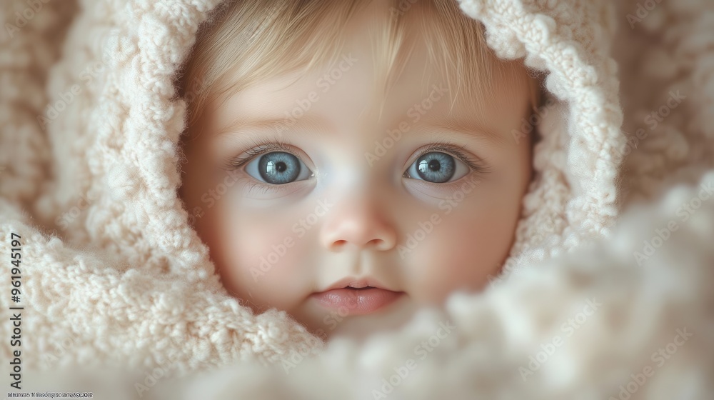 curious infant peeks out from under a soft pastelcolored blanket wide innocent eyes filled with wonder gaze directly at the viewer capturing a moment of pure discovery curious infant peeks out from under a soft pastelcolored blanket wide innocent eyes filled with wonder gaze directly at the viewer capturing a moment of pure discovery