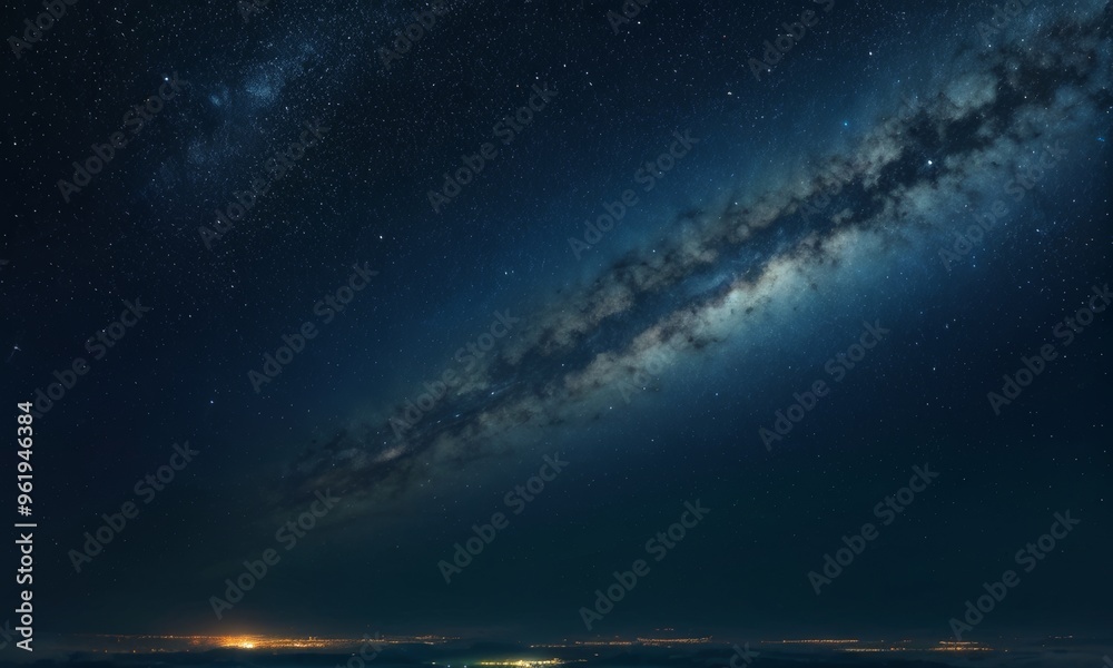 Milky Way with Dramatic Clouds and Shooting Star Milky Way with Dramatic Clouds and Shooting Star