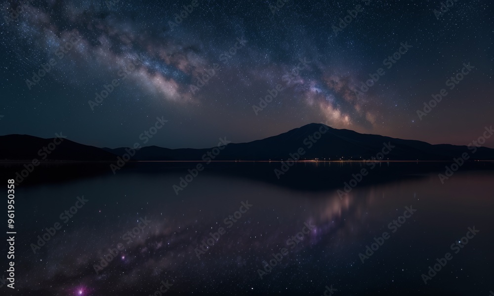 Earth’s Horizon with Milky Way and City Lights Earth’s Horizon with Milky Way and City Lights