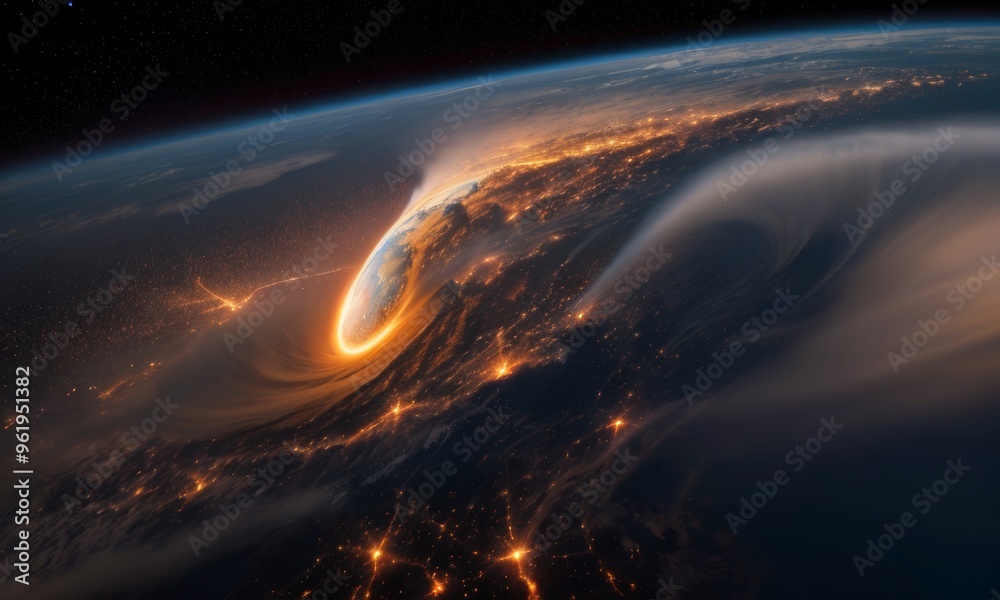 Earth’s Horizon with Galactic Arc Earth’s Horizon with Galactic Arc