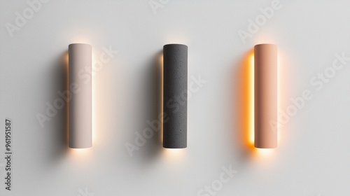 Materials for Minimalist Wall-Mounted Lights, Discuss the best materials for minimalist wall-mounted lights, such as brushed metal, matte finishes, or concrete, that align with a minimalist aesthetic photo