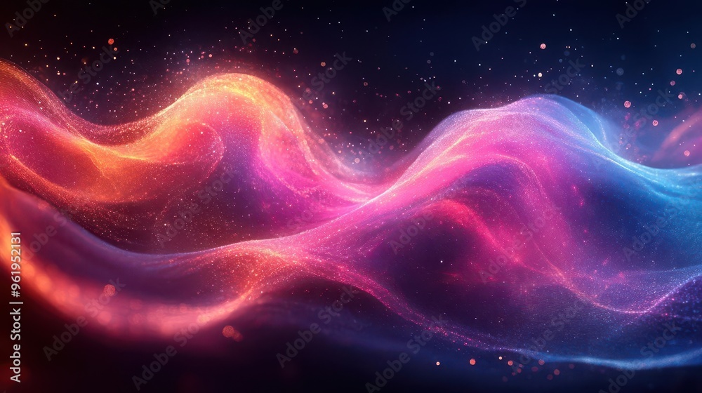 dynamic neon waves electric blue and vibrant pink intertwining in fluid motion abstract digital art with glowing energy on deep black background dynamic neon waves electric blue and vibrant pink intertwining in fluid motion abstract digital art with glowing energy on deep black background