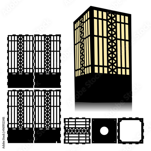 Japanese traditional lamp plans