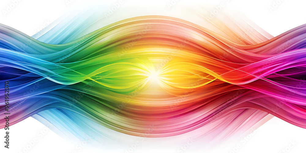 Naklejka premium a vibrant, colorful abstract design with a flowing, organic feel