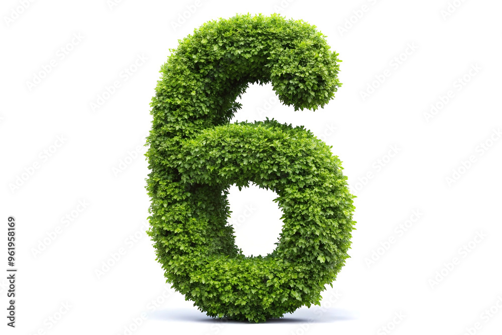 3d green grass number 6 3d green grass number 6