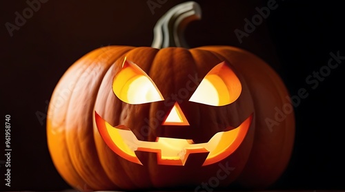 spooky pumpkins orange background ideal banner card