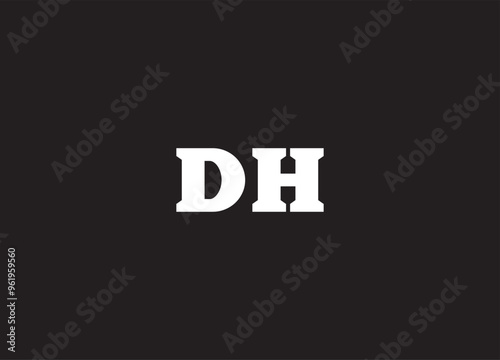 DH letter logo and initial logo design