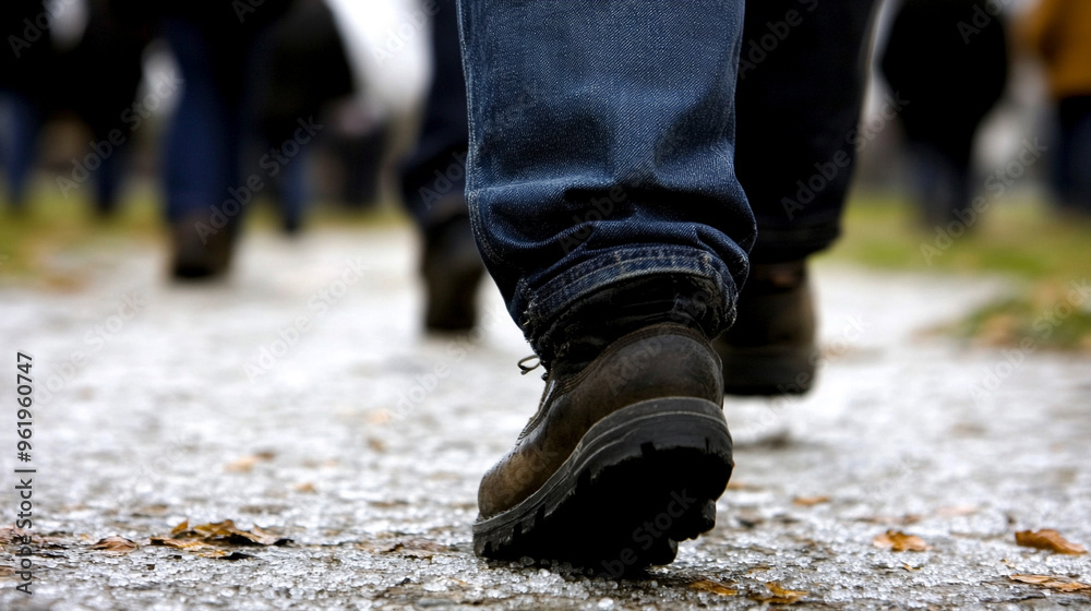 legs striding through a busy city street, with a focus on the movement amidst a crowd, symbolizing individuality and the journey of navigating through life's hustle and bustle legs striding through a busy city street, with a focus on the movement amidst a crowd, symbolizing individuality and the journey of navigating through life's hustle and bustle