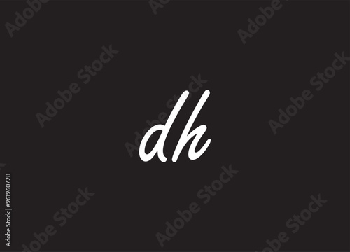 DH letter logo and initial logo design