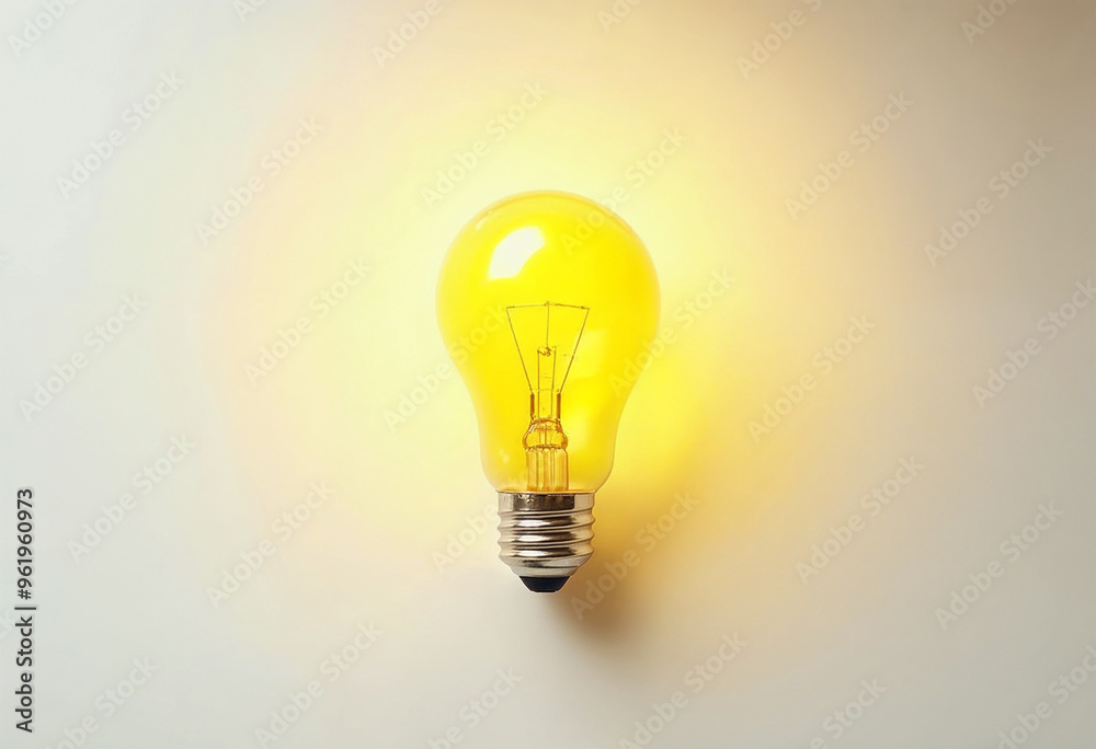 light bulb on yellow background light bulb on yellow background