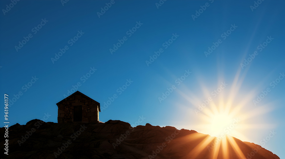 Fototapeta premium House Constructed The Sand House Constructed