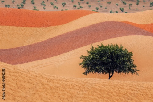 Vibrant designs in UAE desert photo