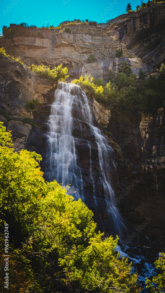 Fototapeta premium Bridal Veil Falls in Provo, Utah, USA