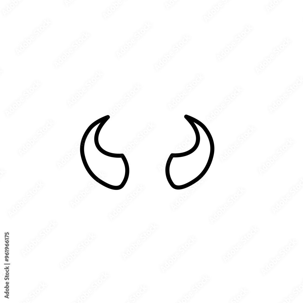 outline devil horn outline devil horn