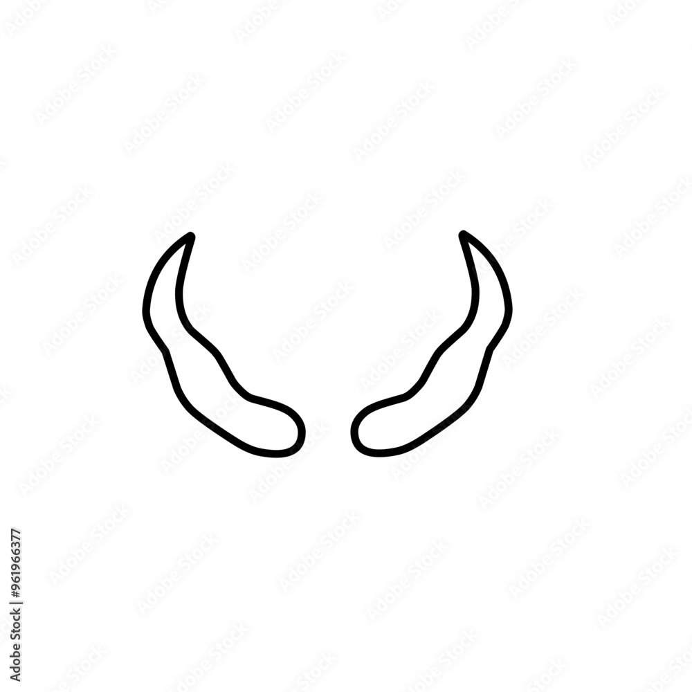 outline devil horn outline devil horn