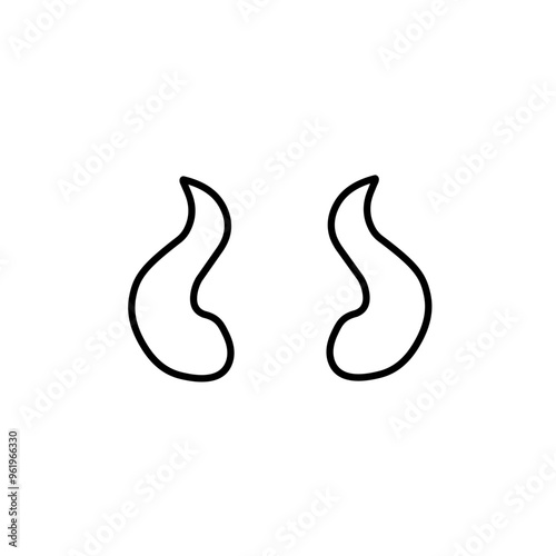 outline devil horn