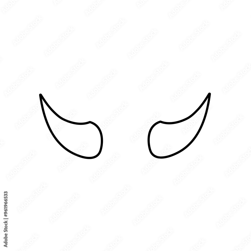 outline devil horn outline devil horn