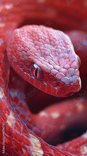 Red viper snake , animal closeup, viper snake closeup head photo