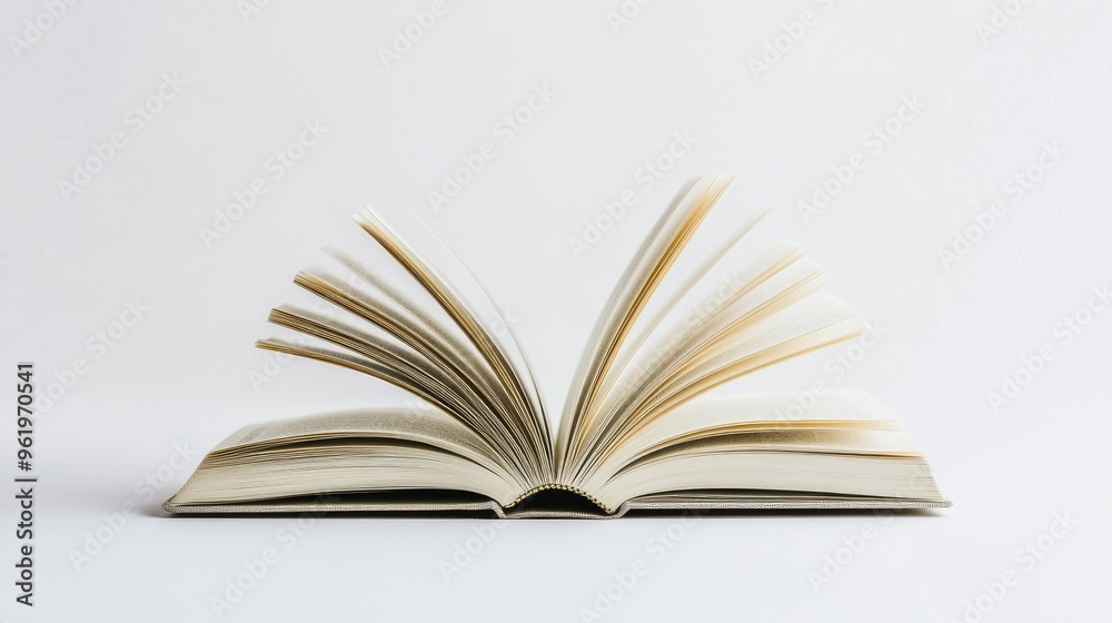 Open Book with White Background. Open Book with White Background.