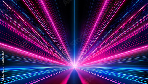  Mesmerizing pink and blue laser beams in a minimalist design. _1(680)