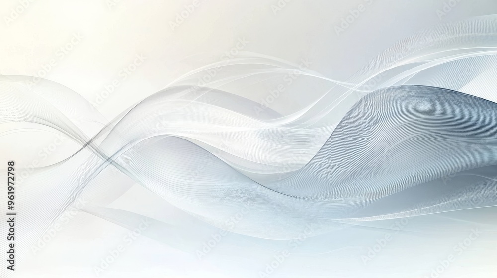 A serene abstract background featuring soft, flowing waves in shades of white and gray, perfect for calming visuals. A serene abstract background featuring soft, flowing waves in shades of white and gray, perfect for calming visuals.