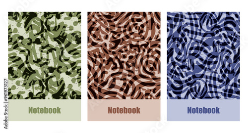 Pattern for notebooks, brochures, book covers, catalogues.