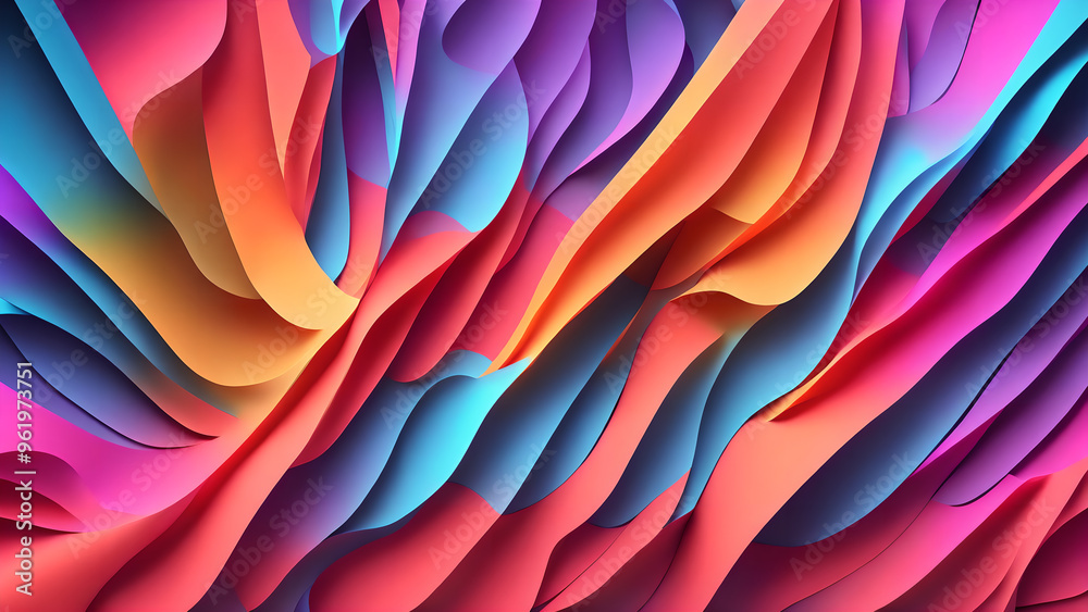 A gradient with high contrast vibrant colors background 3d wallpaper A gradient with high contrast vibrant colors background 3d wallpaper