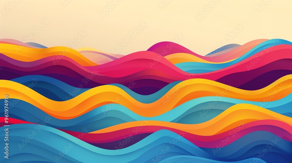 Obraz premium Abstract colorful waves background