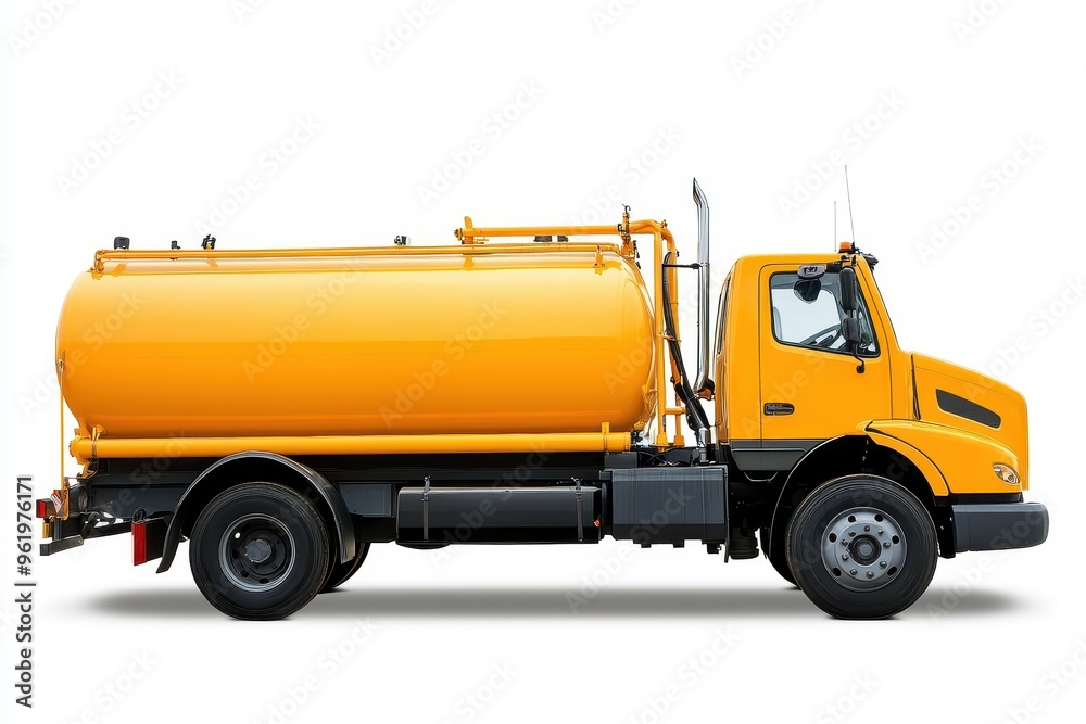 Yellow truck isolated on white background Yellow truck isolated on white background