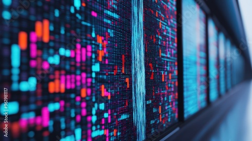 Wallpaper Mural Abstract Digital Data Stream. Torontodigital.ca