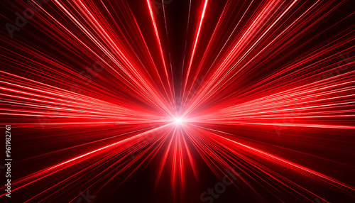  Radiant red laser beams converging in a dramatic abstract background. _1(777)