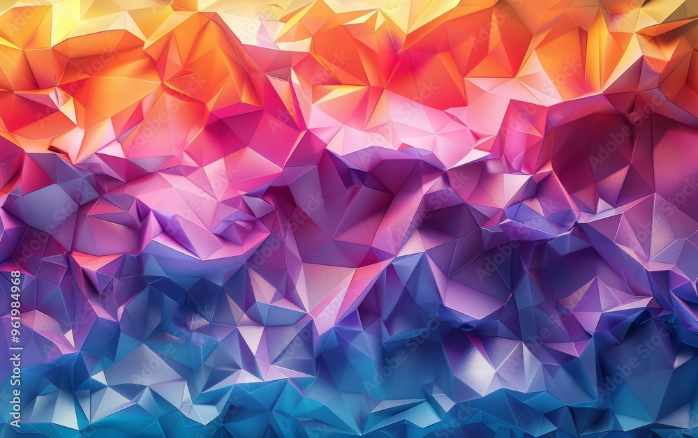 Vibrant Colorful Abstract Polygons Dancing in a Luminous Digital World of Creativity and Geometry Vibrant Colorful Abstract Polygons Dancing in a Luminous Digital World of Creativity and Geometry