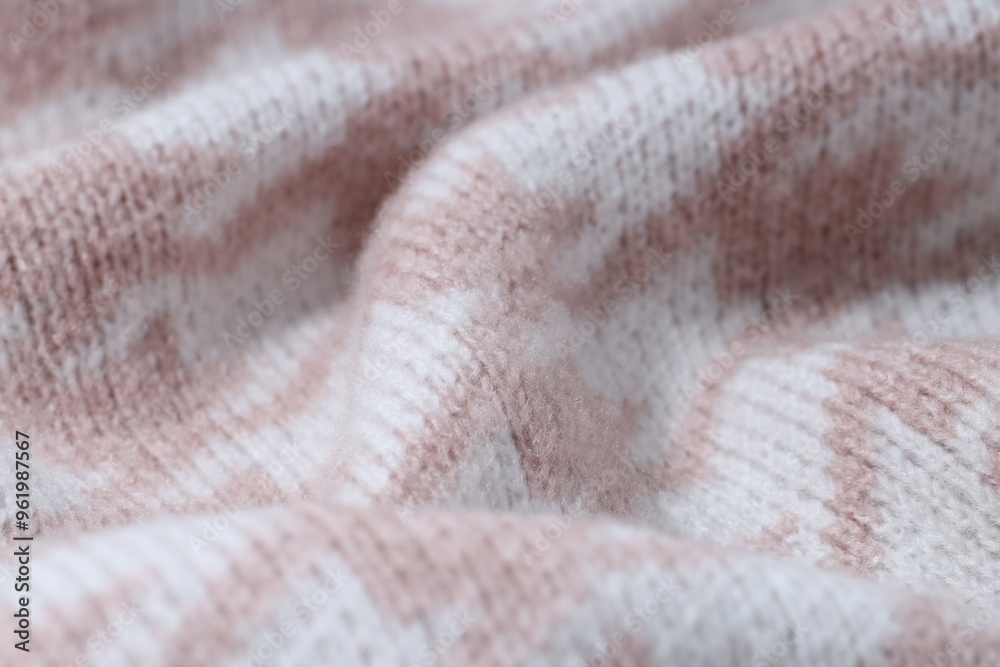 Texture of knitted fabric with pattern as background, closeup Texture of knitted fabric with pattern as background, closeup