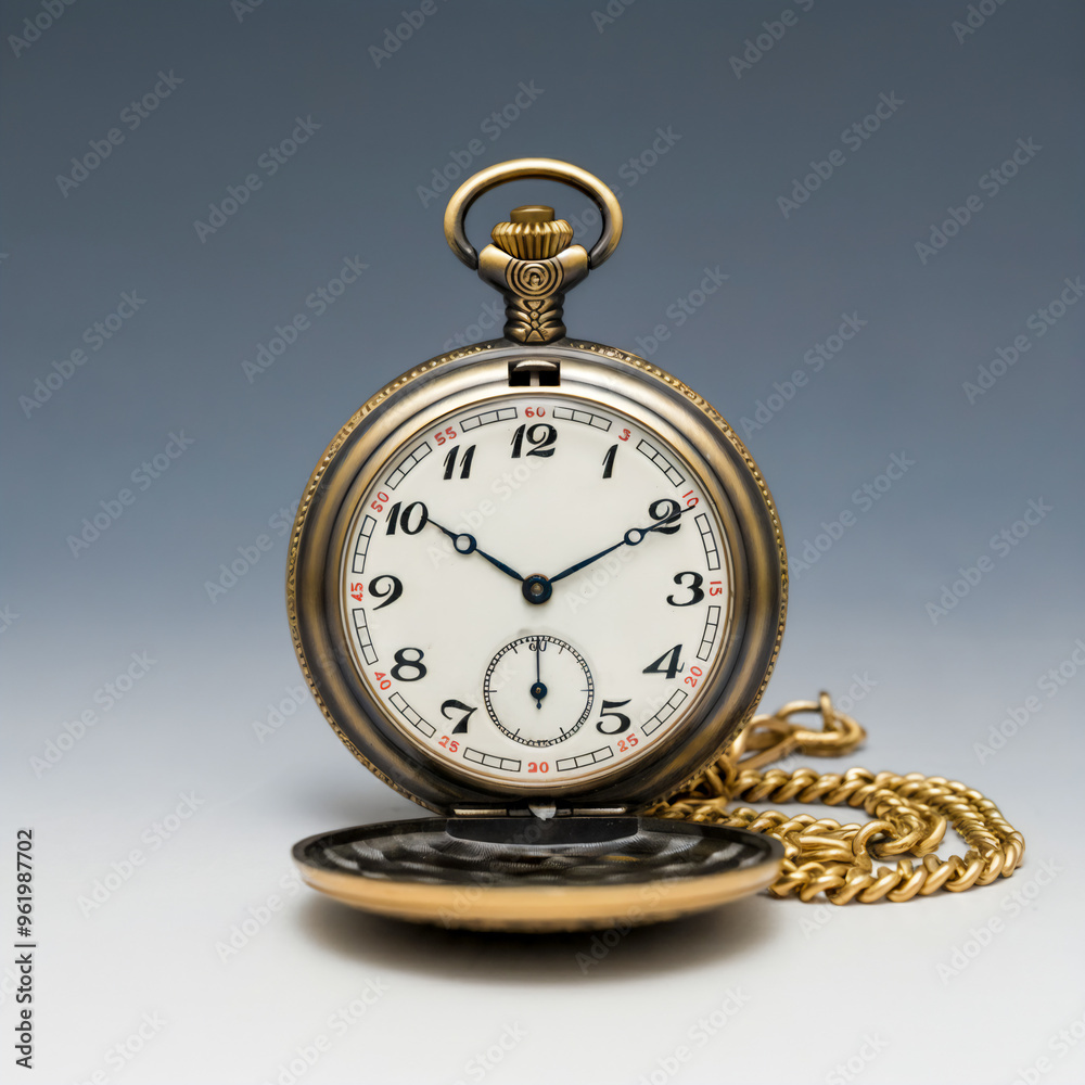 Antique pocket watch isolated on dark background with intricate vintage detailing Antique pocket watch isolated on dark background with intricate vintage detailing