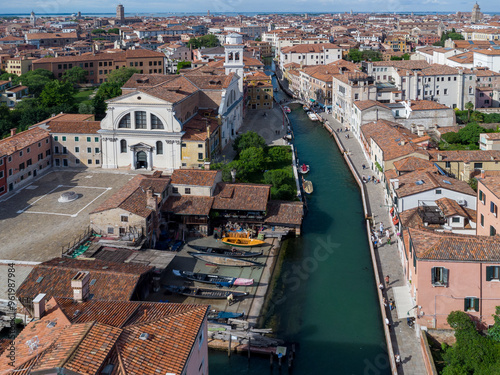 Gondelwerft Squero de San Trovaso am Rio San Trovaso im Stadtteil Dorsoduro, Venedig, Veneto, Italien photo