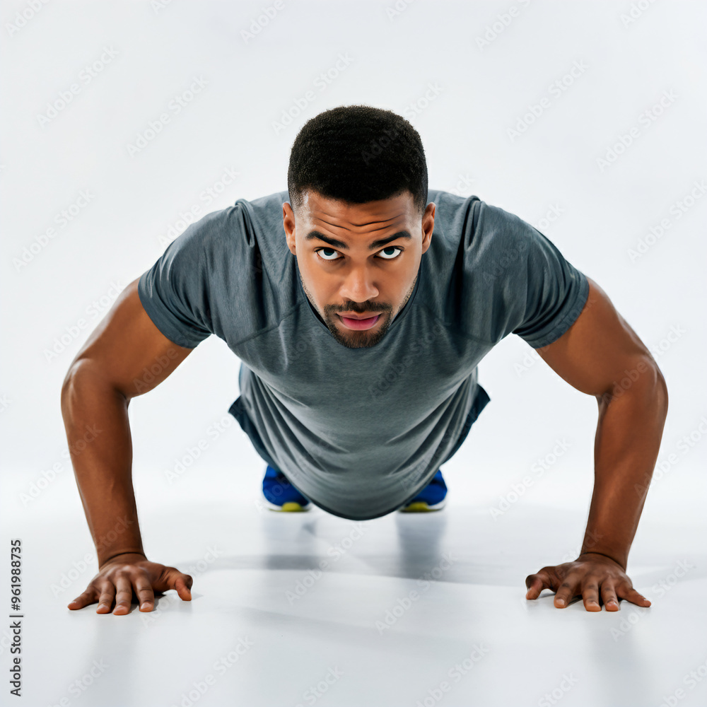 A person doing push up while looking at the camera workout home fitness A person doing push up while looking at the camera workout home fitness