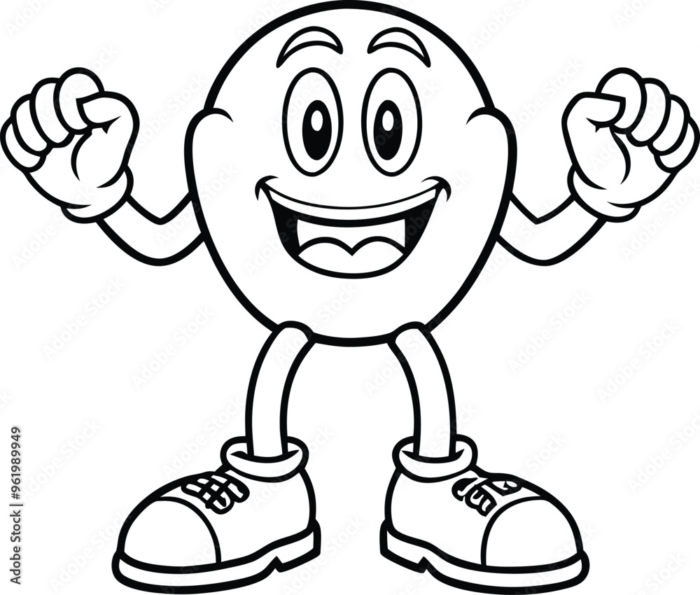 retro mascot cartoon outline vector illustration retro mascot cartoon outline vector illustration