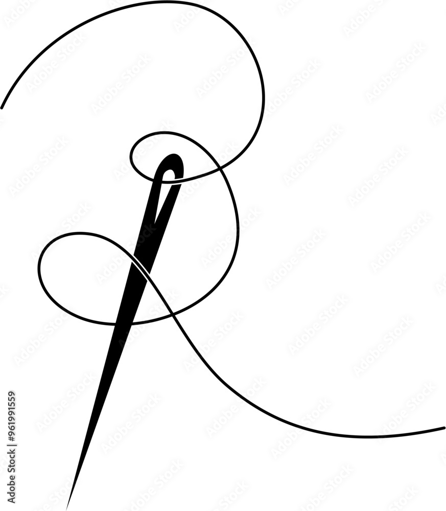 illustration needle lineart vector illustration needle lineart vector