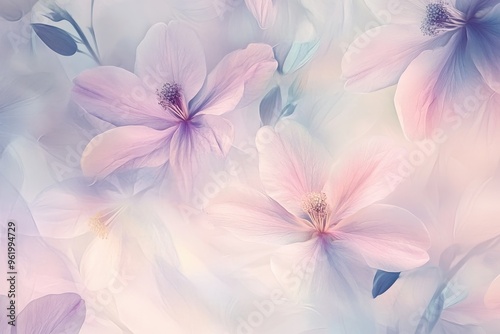 Delicate Pastel Flower Petals Abstract Background