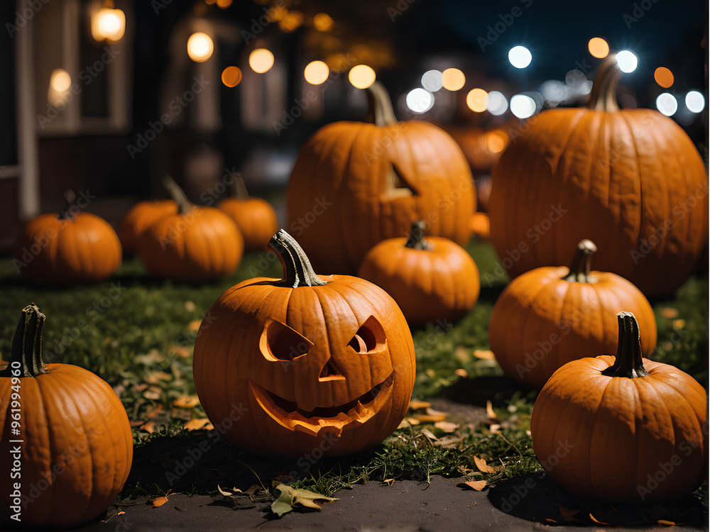 Fototapeta premium Pumpkins for Halloween