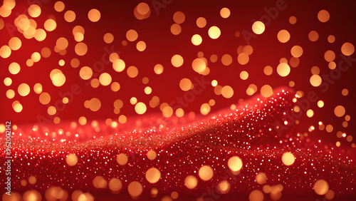 Golden Glimmers on a Deep Red background 3d wallpaper