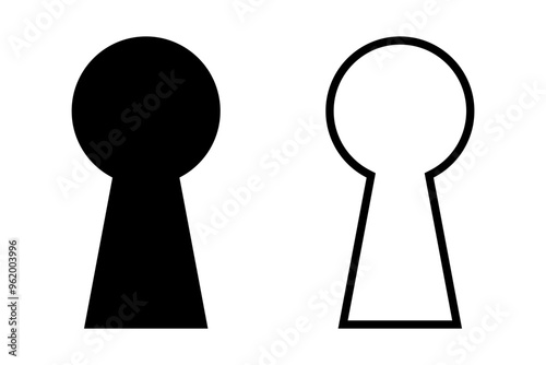 Vector isolated Keyhole icon set