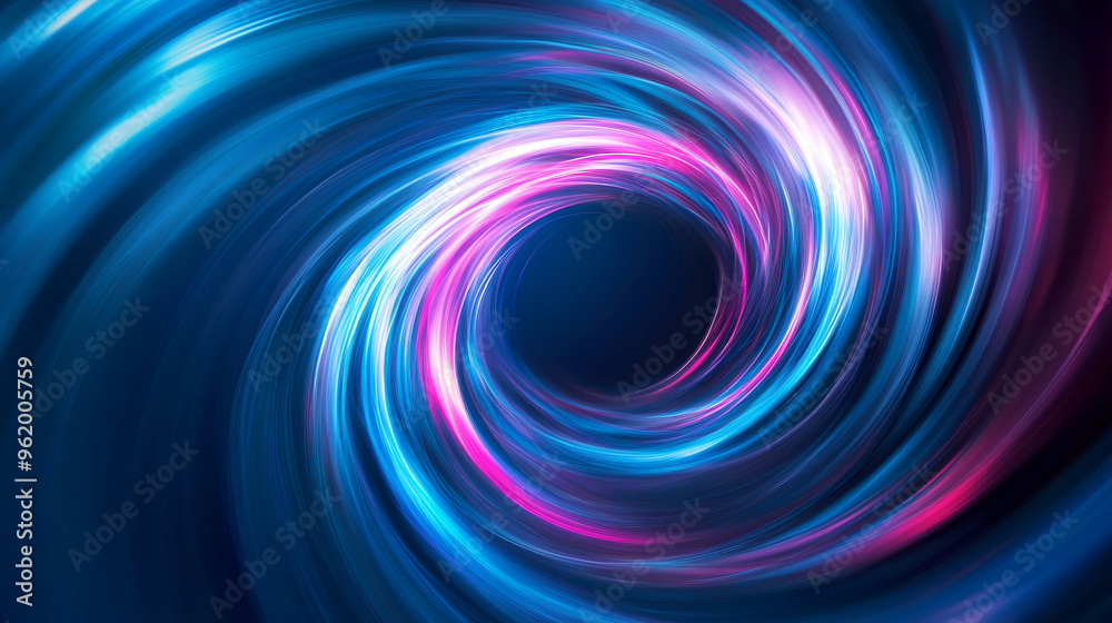 A swirling circle of blue and pink light streaks across a dark blue background. The circle seems to be moving quickly, creating a blurry effect. A swirling circle of blue and pink light streaks across a dark blue background. The circle seems to be moving quickly, creating a blurry effect.
