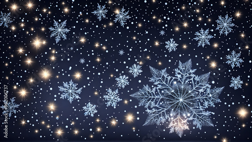 blinking glimmers resembling snowflakes falling softly on a dark background 3d wallpaper