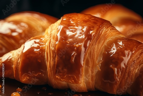 Close up of a croissant